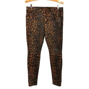Joe's Jeans Skinny Leopard Print Jeans in Brown and Black
